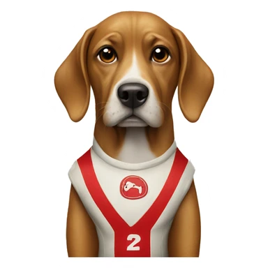 dog with cigarette and jersey sticker