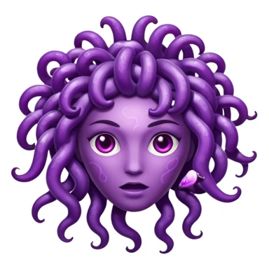 Hazme una medusa con piel de uva morada sticker