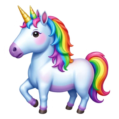 Unicorn pooping rainbows sticker