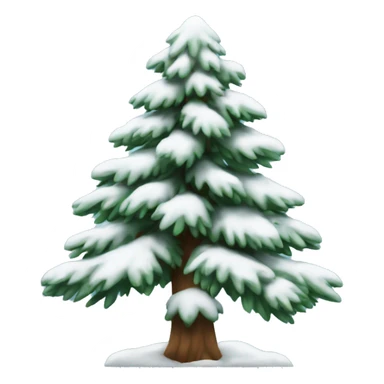 Snowy pine tree sticker