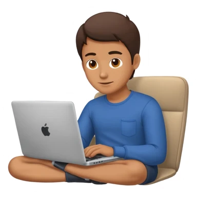 its a man sitting working on a laptop with no face or anything sticker