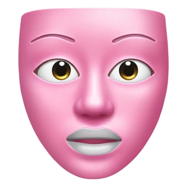 Moisturizing hydrogel face mask pink with slits for eyes, lips and nose  sticker