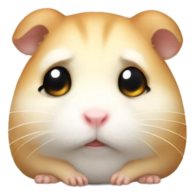 sad hamster sticker