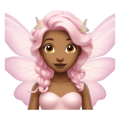Pastel light pink fairy with sparkles sticker