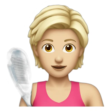 Blonde lady short hair playing padel sticker