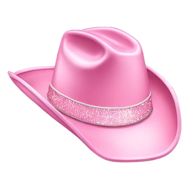 Sparkly light pink cowboy hat sticker