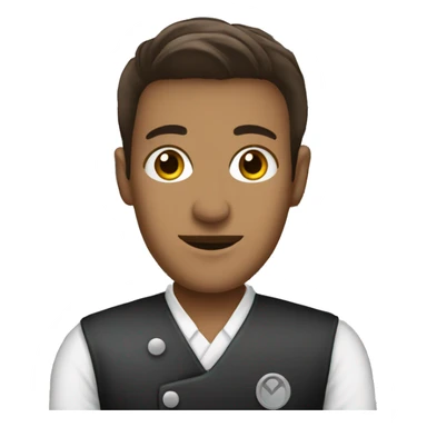 barista behind espresso machine sticker