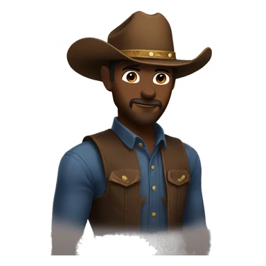 Ronan with cowboy hat sticker