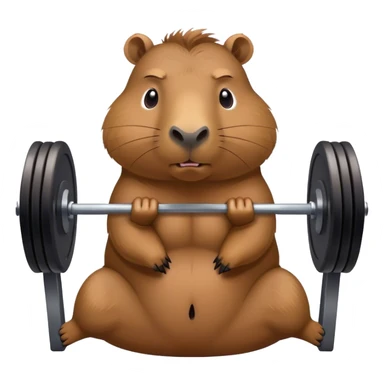 Capybara at the gym sticker