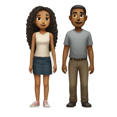 A long guy and a short girl sticker