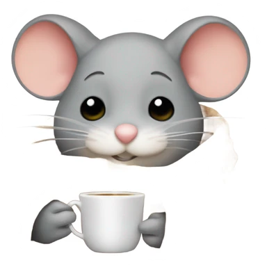 Cozy Mouse with a Blanket and Tea sticker