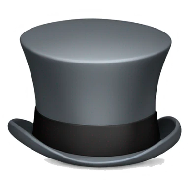 Gray top hat sticker
