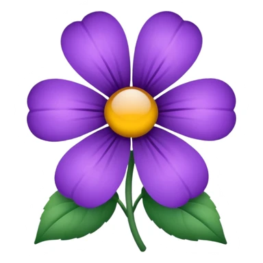 Violet flower sticker