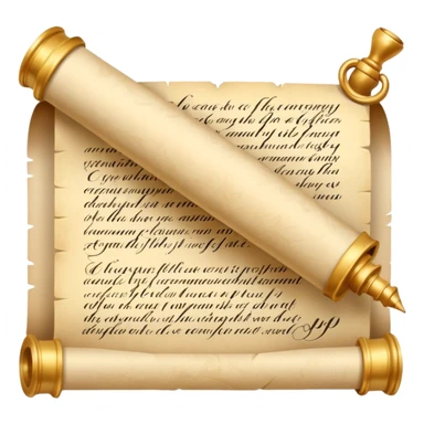 Calligraphy scroll sticker