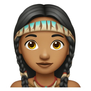 american indian girl sticker
