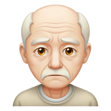 Lost and sad old uncle sticker