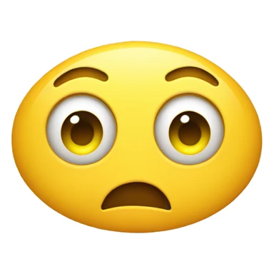 Yellow face emoji sad with stressed eyes sticker