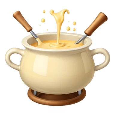 Cheese fondue pot sticker