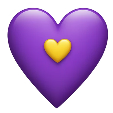Purple and Yellow heart sticker
