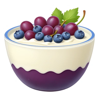 yoghurt bowl with grapes and blueberries sticker