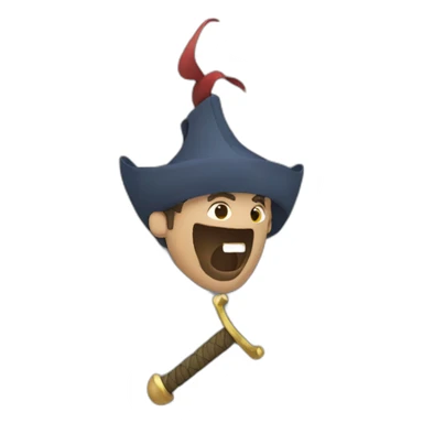 medieval sword-swallower sticker