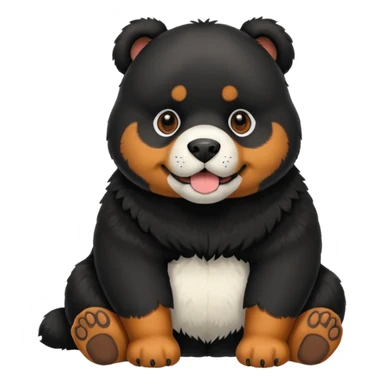 Rottweiler panda sticker