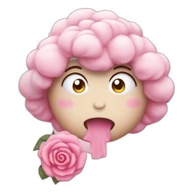 peluche rose qui fume sticker