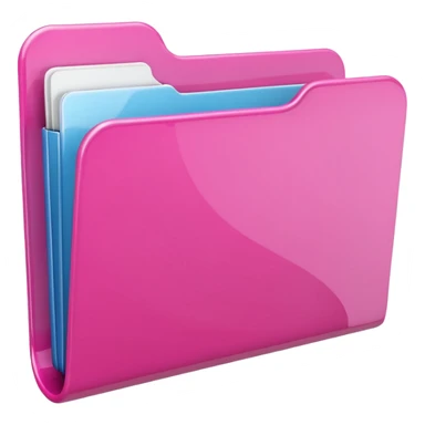 Pink folder emoji sticker