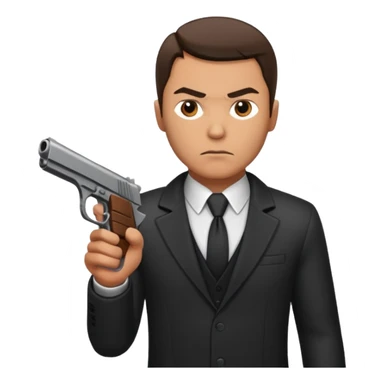 hitman with pistol sticker