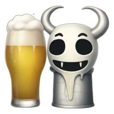 Hollow knight bois une bière sticker
