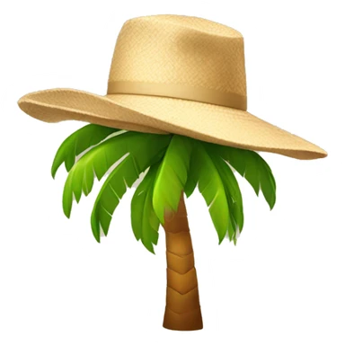 Palm tree with a hat on sticker