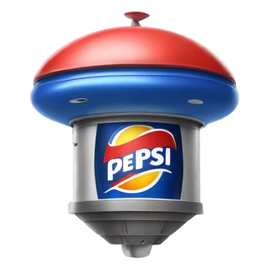 Pepsi can UFO alien spaceship birdhouse  sticker