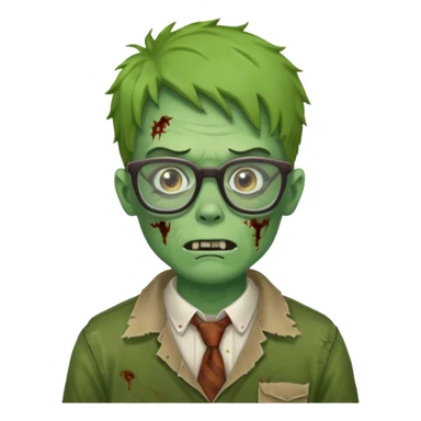 Um zombie nerd sticker