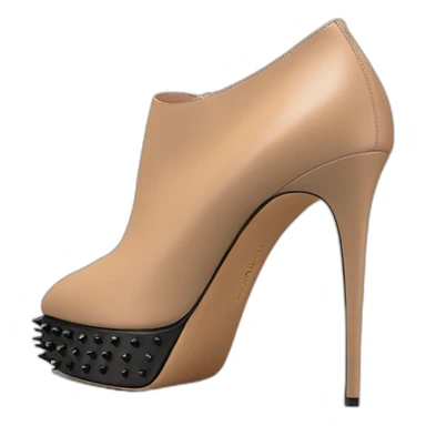 VALENTINO Tan-go PLATFORM PUMP black spikes sticker