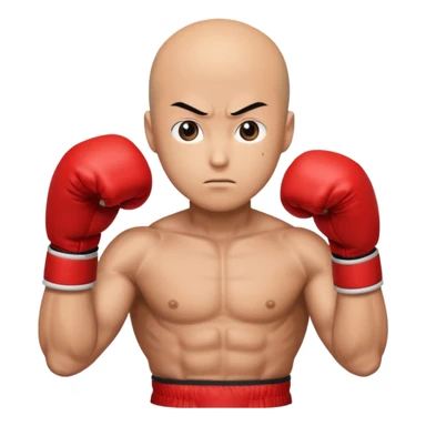 Saitama red hand punch with boxing glove sticker