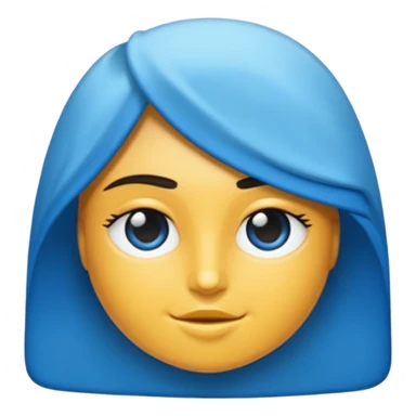 Mavi Dikenli bir topun içinde beyaz tık sticker