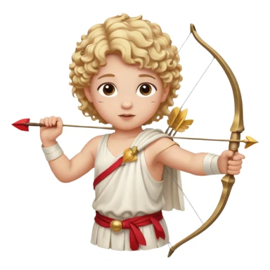 Cupid with bow and arrow sticker