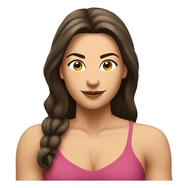 Woman large Back muscles, Caucasian woman, brunette sticker