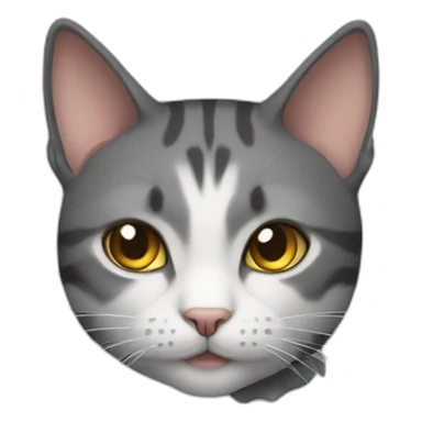 Cat with a super poxer sticker