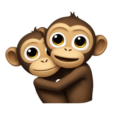 A monkey hugging another monkey  sticker