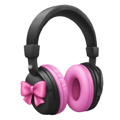 headphones with pink bows sticker