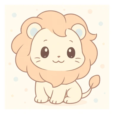 majestic lion in anime style, flowing mane, soft shading, dramatic lighting sticker