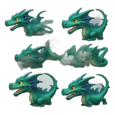Dragon fumée sticker