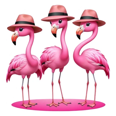 Fedora Flamingos sticker