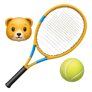 Tennis-Racket with Animals sticker