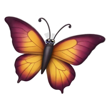 Wine butterfly sticker