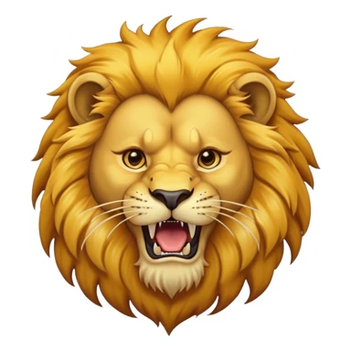 Lion A roaring lion with a beard sticker