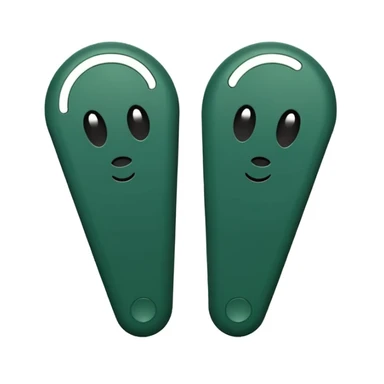 two dark green exclamation marks side by side, minimalist, no faces or emojis sticker