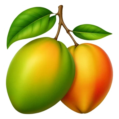 Green, yellow, and orange mango sticker