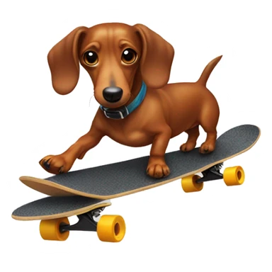 Sausage dog on a skateboard  sticker